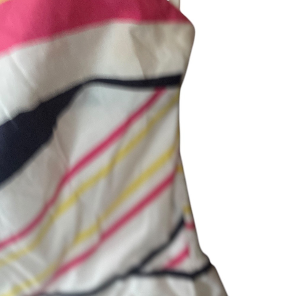 Lilly Pulitzer Felicity Dress Strapless Fit & Flare White Striped Mini Dress 6 - Picture 5 of 9